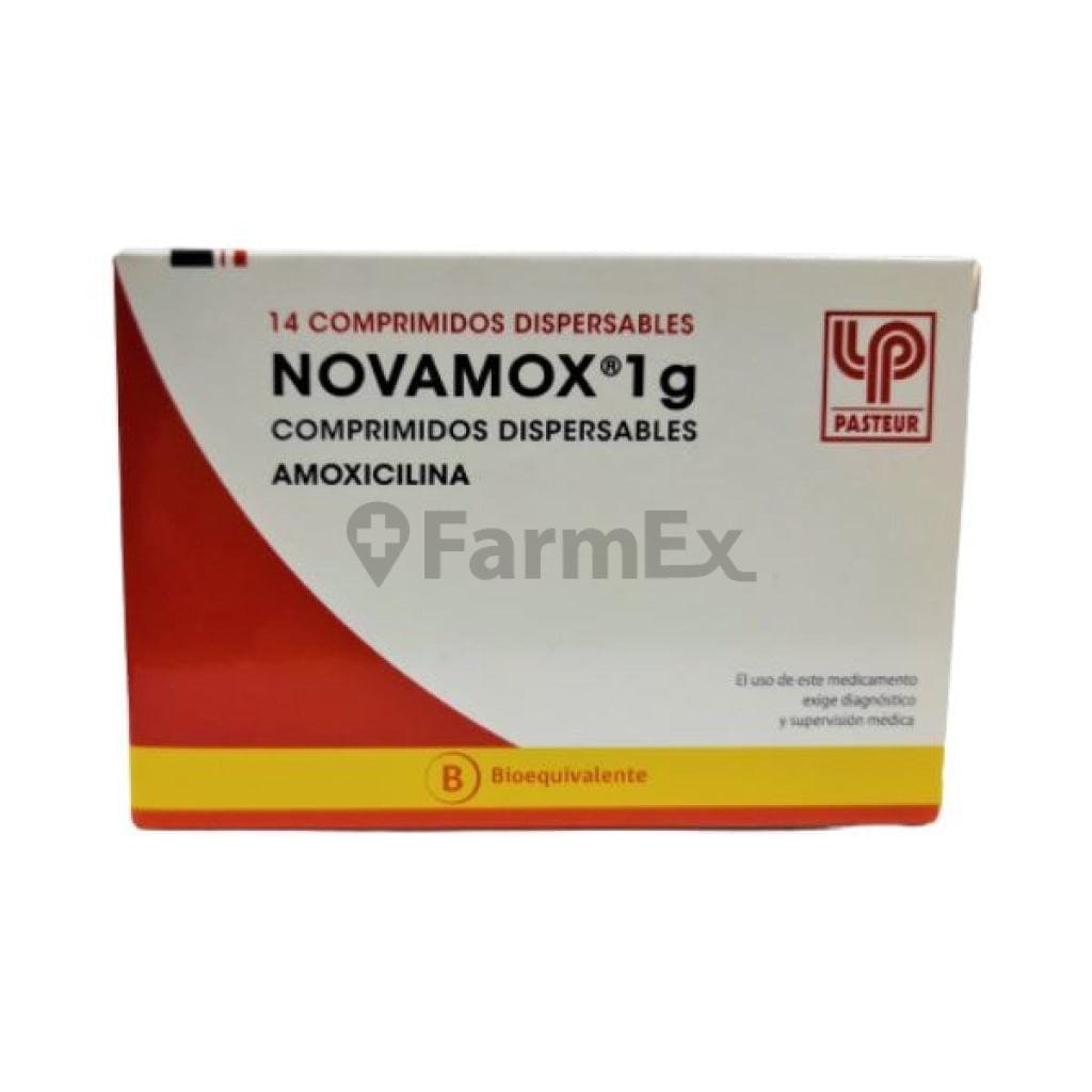 Novamox 1 g x 14 comprimidos Farmex-Fonasa-Persistente